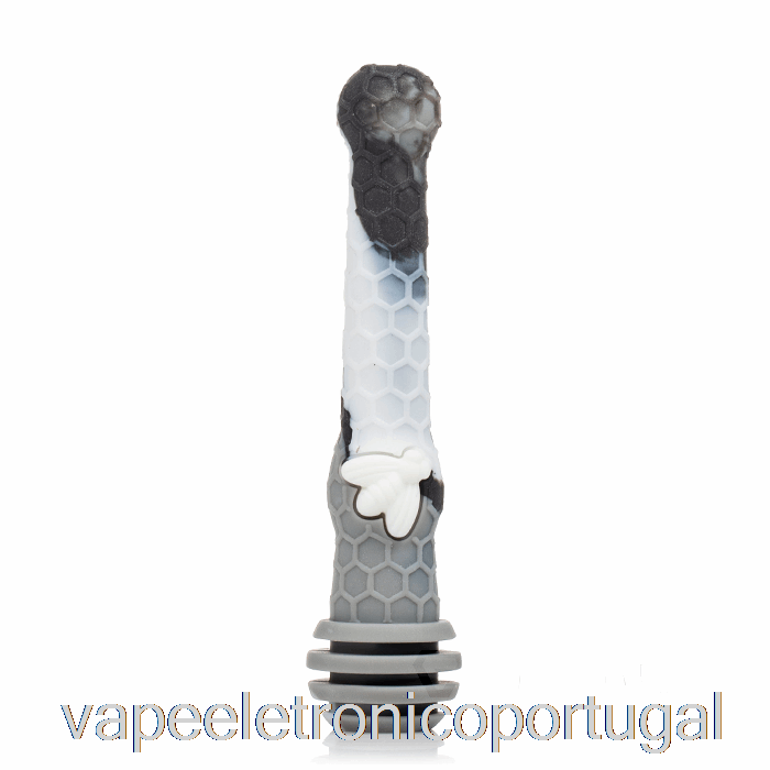 Vape Eletrônico Stratus Honey Dipper Silicone Dab Palha Mármore Cinza (preto/cinza/branco)